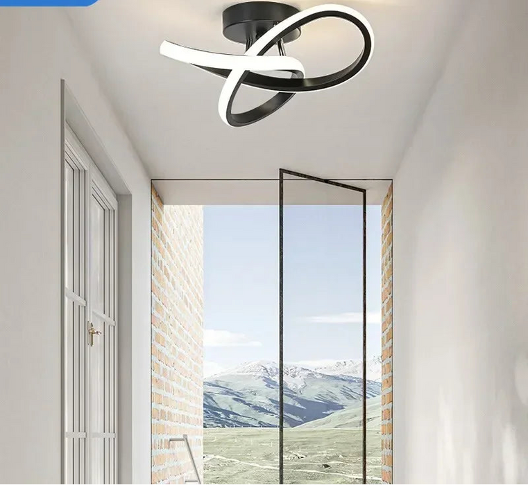 Modern LED Ceiling Light – Stepless Dimmable with Iron & Acrylic Design