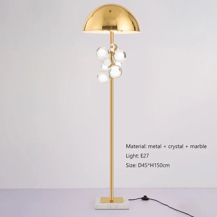 Art Deco Mushroom Lamp – Colourful Glass Globe Design for Table & Floor Lighting