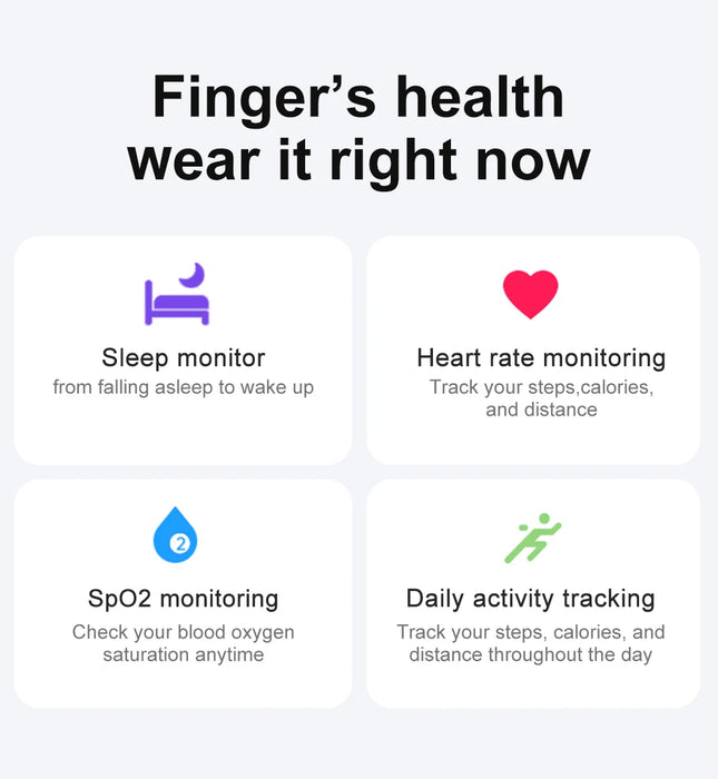 Smart Fitness Ring – Health Tracking with Sleep, Heart Rate & Gesture Control - Samanta Factory