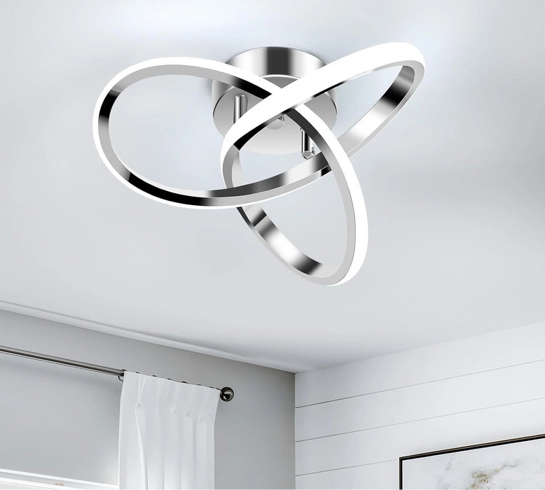 Modern LED Ceiling Light – Stepless Dimmable with Iron & Acrylic Design