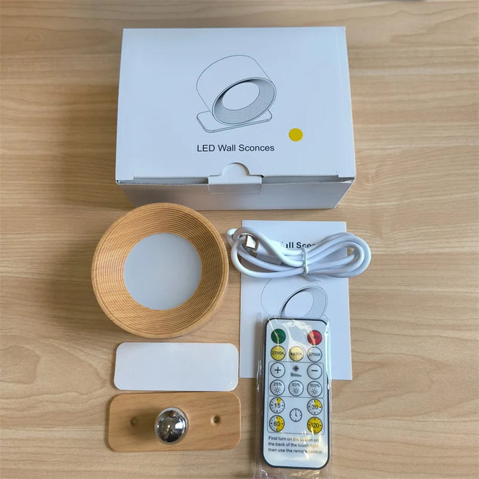 Rechargeable LED Wall Light – Touch Control with 3 Colour Modes & Adjustable 360° Rotation - Samanta Factory