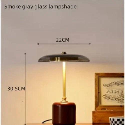 French Retro Floor Lamp – Luxury LED Table & Bedside Lighting with Clear Glass Shade
