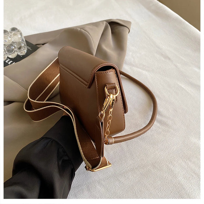 Women’s PU Saddle Bag – Stylish Hasp Closure & Interior Zipper Pocket - Samanta Factory