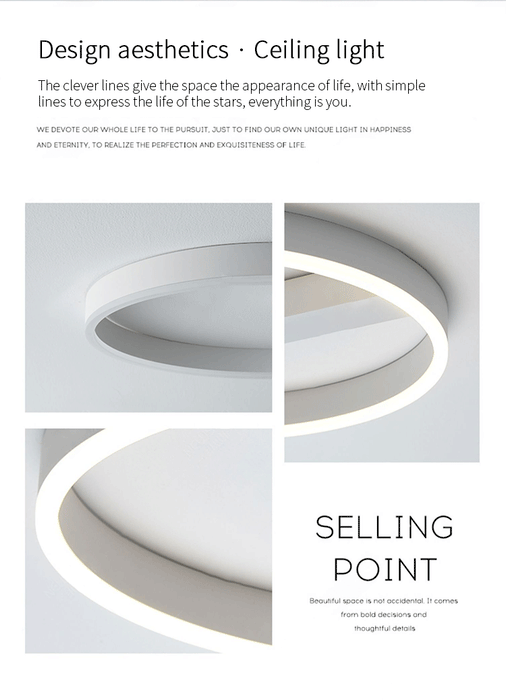 LED Ceiling Light – Modern Surface-Mounted Design with Dimmable Remote Control