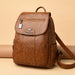 Women’s Soft PU Leather Backpack with spacious interior, ergonomic straps, and jacquard design, ideal for school and travel.