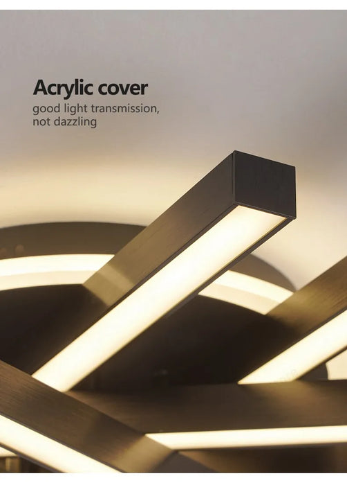 LED Ceiling Light – Modern 4-Bulb Aluminum Fixture for Living Spaces