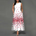Bohemian Maxi Dress – Sleeveless Floral Print with Loose Swing Silhouette - Samanta Factory