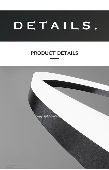 LED Ceiling Light – Art Deco Aluminum Design with Dimmable LED Bulbs