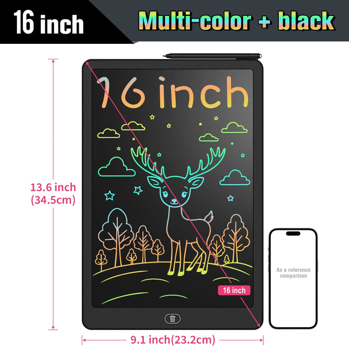 16-Inch LCD Writing Tablet – Colorful Screen with One-Tap Erase & Lock Function - Samanta Factory