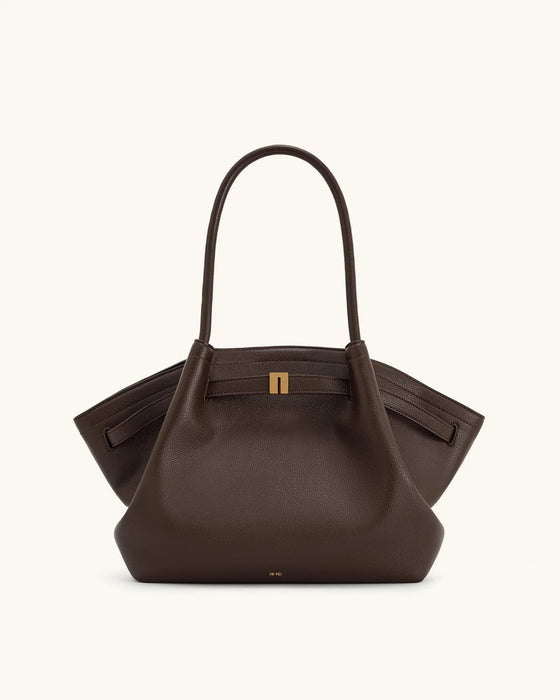 PU Leather Dumpling Shoulder Bag – Soft Fashion Tote with Hasp Closure for Women - Samanta Factory