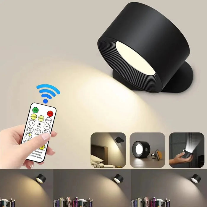 Rechargeable LED Wall Light – Touch Control with 3 Colour Modes & Adjustable 360° Rotation - Samanta Factory