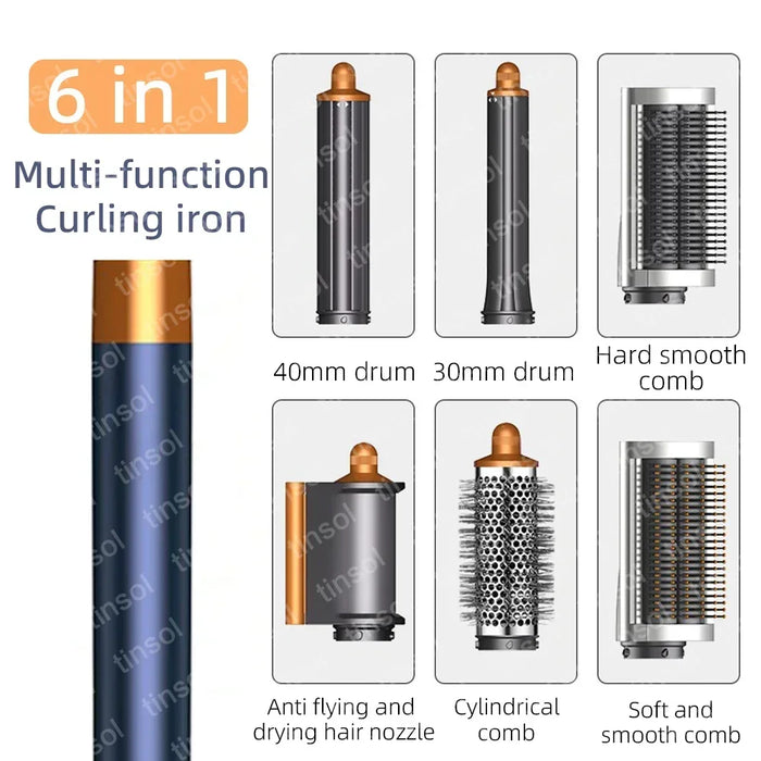 Professional Hair Dryer & Styler – Coanda Airflow with Curling, Straightening & Anti-Frizz Nozzles - Samanta Factory