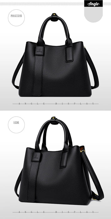 Women’s PU Leather Business Handbag – Saffiano Tote with Adjustable Shoulder Strap - Samanta Factory