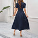 Junior Y2K Midi Dress – Puff Sleeves & Slim A-Line Silhouette - Samanta Factory