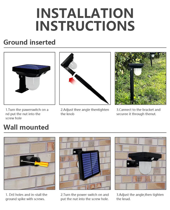 Solar Garden Light – Motion Sensor LED with Triple Modes and IP65 Weatherproof Design