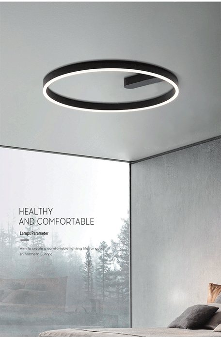 LED Ceiling Light – Modern Surface-Mounted Design with Dimmable Remote Control