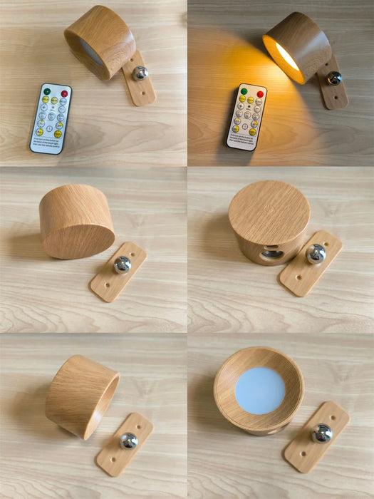 Rechargeable LED Wall Light – Touch Control with 3 Colour Modes & Adjustable 360° Rotation - Samanta Factory