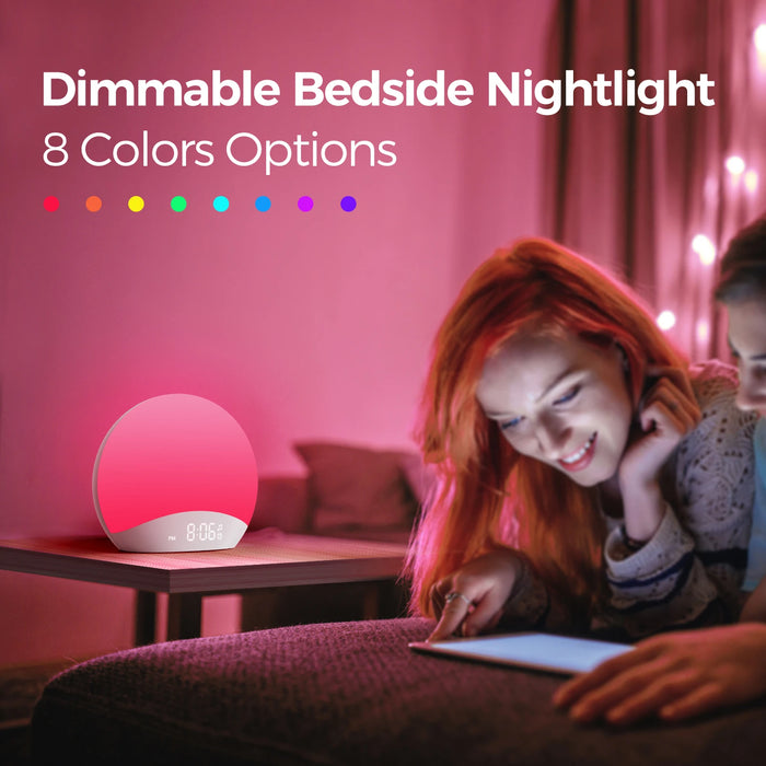 Sunrise Alarm Clock & Sound Machine – All-in-One Sleep Aid with Nature Sounds & Gentle Wake-Up Light - Samanta Factory