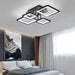 Modern LED Ceiling Light – 54W Dimmable Fixture with Remote for Dining Room & Foyer - Samanta Factory
