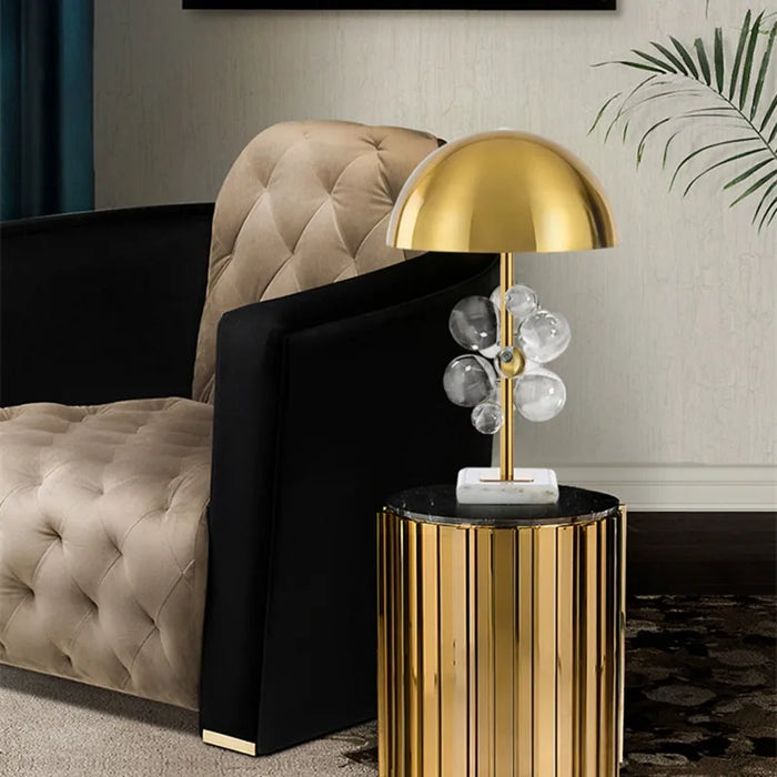 Art Deco Mushroom Lamp – Colourful Glass Globe Design for Table & Floor Lighting