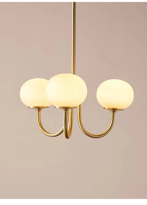 Nordic Pink Bedroom Lamp – Warm Romantic Bauhaus Chandelier