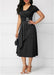 A-Line Casual Midi Dress – High Stretch Polyester for All-Day Comfort - Samanta Factory