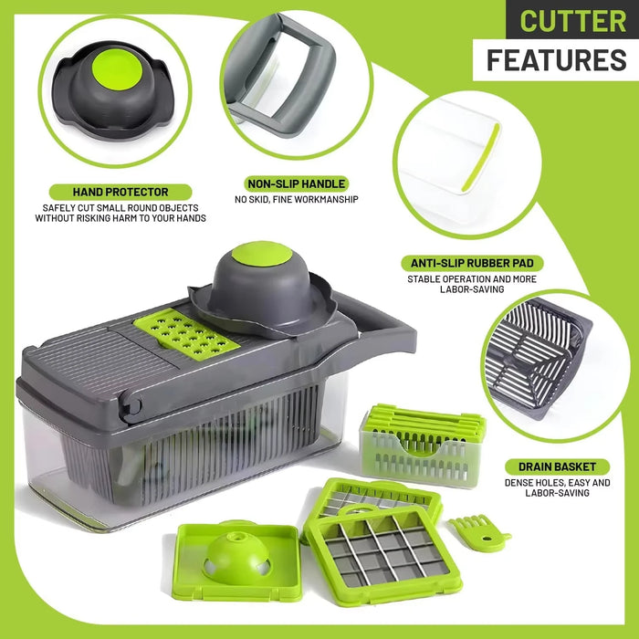 22 in 1 Multifunctional Vegetable Chopper Onion Grater Carrot Potato Shredder Fruit Slicer Garlic Chopper Kitchen Gadget Tool - Samanta Factory