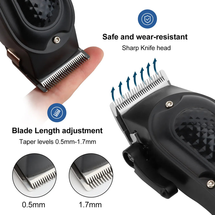 Electric Hair Clipper – Rechargeable Stainless Steel Blade with USB Charging & Adjustable Length - Samanta Factory