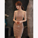Sequin Mini Dress – Halter Neck & Slim Fit - Samanta Factory