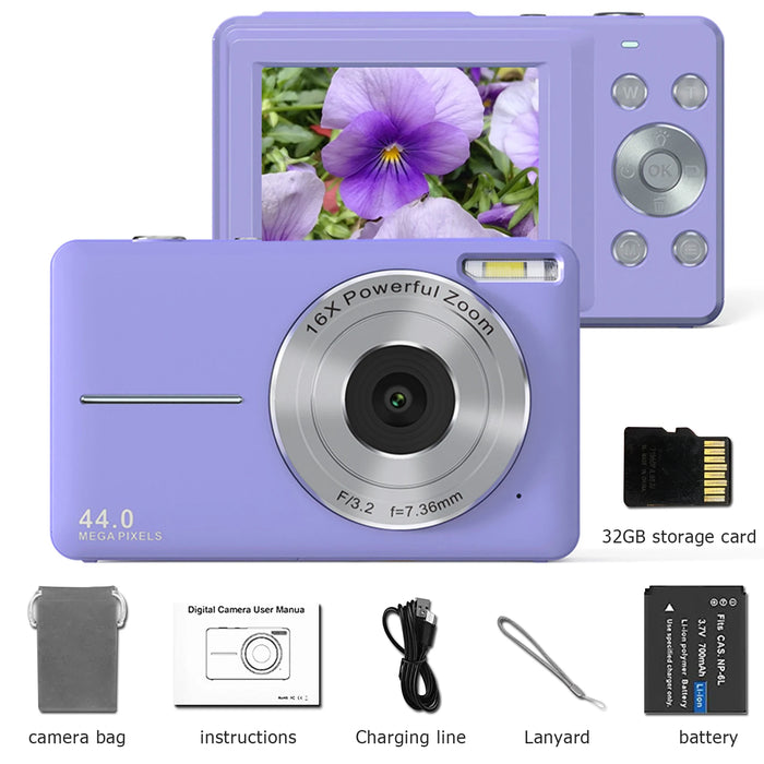 Digital Camera – 44MP Auto Focus with 1080P Video & 16X Zoom - Samanta Factory