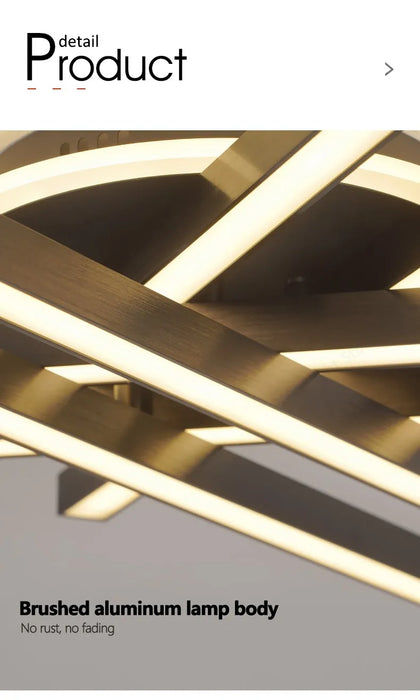 LED Ceiling Light – Modern 4-Bulb Aluminum Fixture for Living Spaces