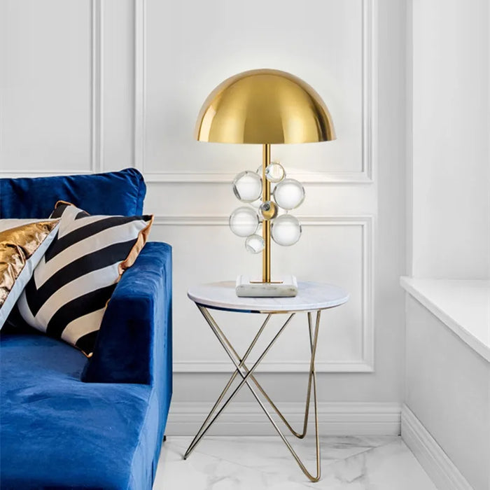 Art Deco Mushroom Lamp – Colourful Glass Globe Design for Table & Floor Lighting