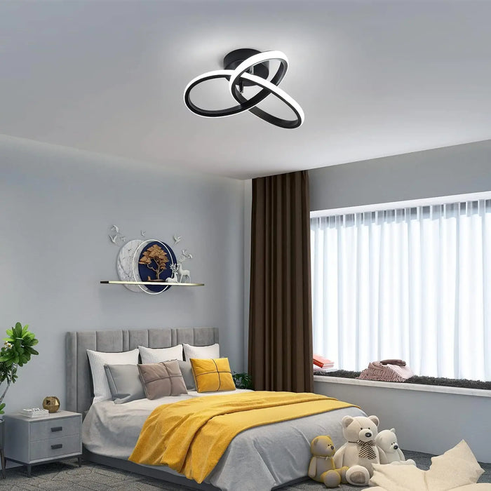 Modern LED Ceiling Light – Stepless Dimmable with Iron & Acrylic Design