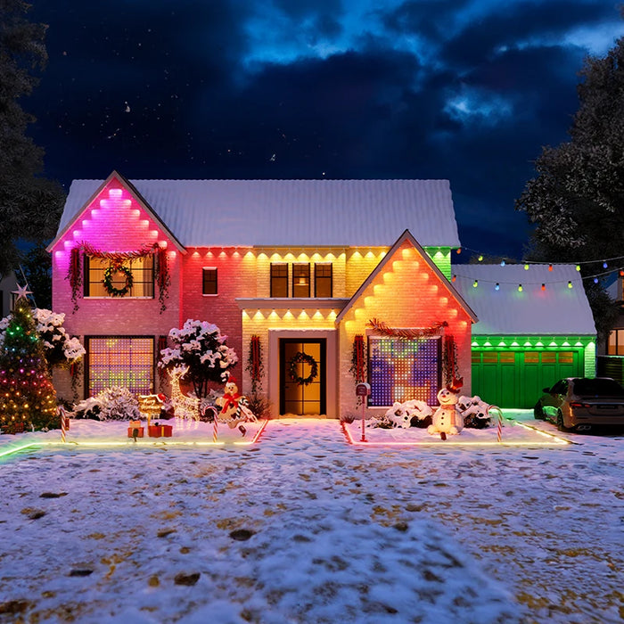 Outdoor LED String Lights – Multi-Color App & Remote Control