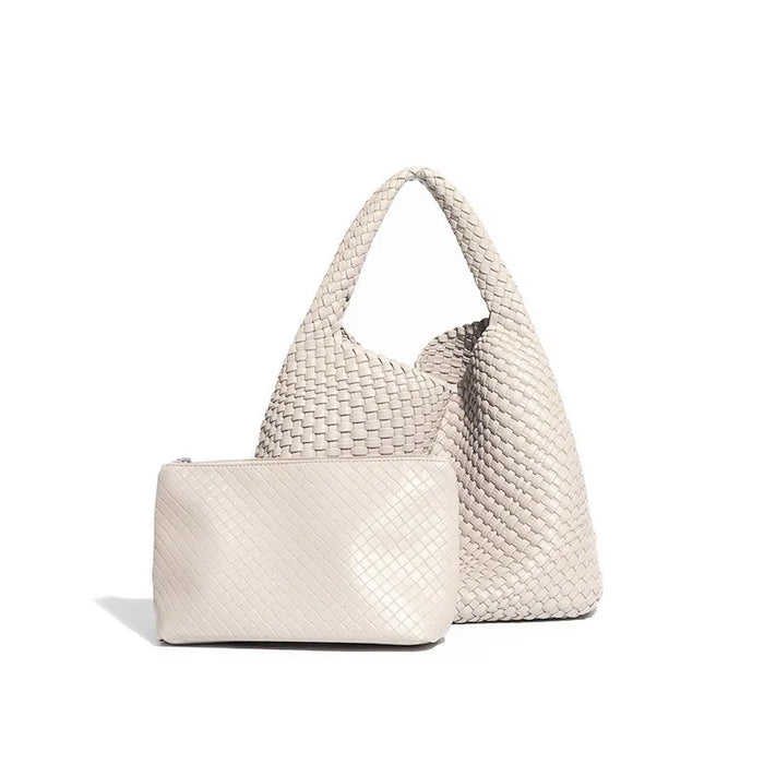 Stylish Split Leather Bucket Shoulder Bag – Versatile Women’s Handbag for Work & Casual Outings - Samanta Factory
