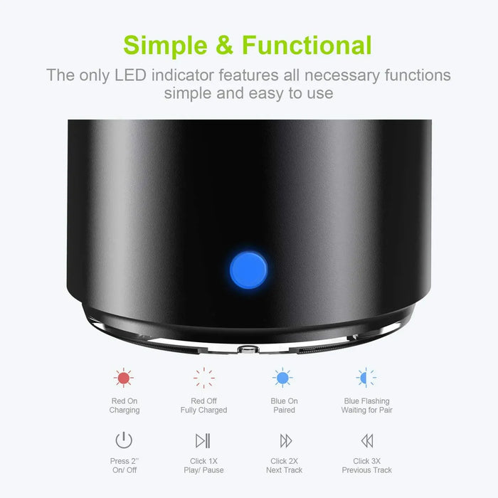 Mini Bluetooth Speaker – Waterproof, Portable & Powerful with Deep Bass - Samanta Factory