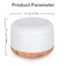 Aroma Diffuser – Compact Wood Grain Design with 7-Color Night Light - Samanta Factory