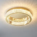 Gold Stainless Steel LED Crystal Chandelier with Remote Control