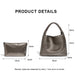Stylish Split Leather Bucket Shoulder Bag – Versatile Women’s Handbag for Work & Casual Outings - Samanta Factory