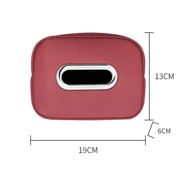 PU Leather Car Tissue Holder – Seat Back & Door Storage - Samanta Factory