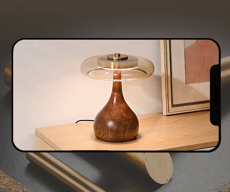 French Retro Floor Lamp – Luxury LED Table & Bedside Lighting with Clear Glass Shade