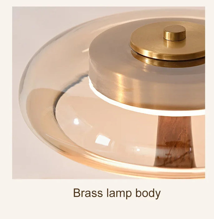French Retro Floor Lamp – Luxury LED Table & Bedside Lighting with Clear Glass Shade