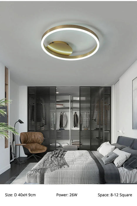 Modern LED Chandelier – Dimmable Semi-Flush Mount with Remote Control