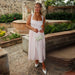 Camisole Dress – Pleated A-Line Elegance with Square Neck - Samanta Factory