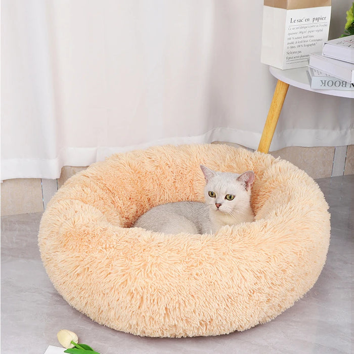 Plush Cat & Dog Nest Bed – Warm, Washable & Fluffy for Winter Comfort - Samanta Factory