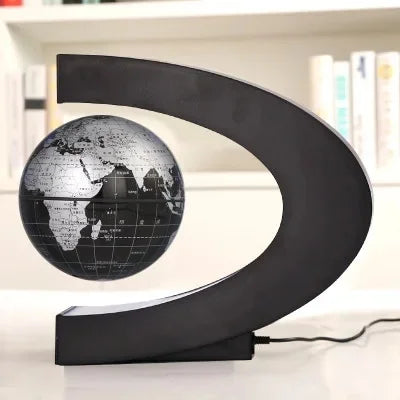 Magnetic Levitating Globe – 4-Inch Floating Earth with LED Light for Home & Office Decor - Samanta Factory