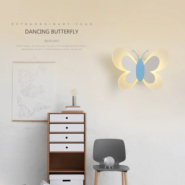 Butterfly Wall Lamp – Colorful LED Acrylic Light for Kids’ Room & Nursery - Samanta Factory