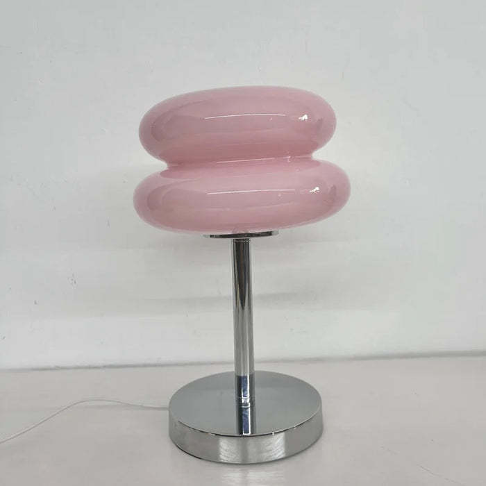 Modern Stained Glass Table Lamp – Touch Control LED Bedside Lighting