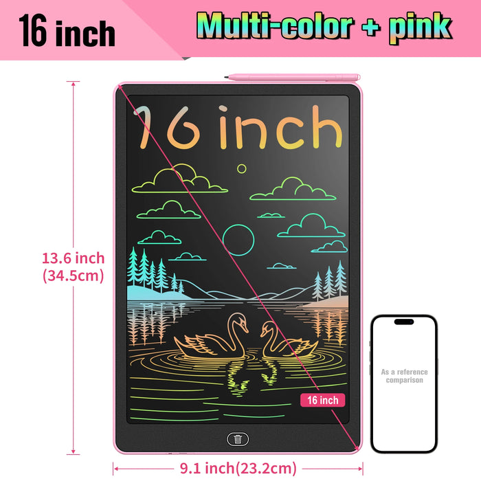 16-Inch LCD Writing Tablet – Colorful Screen with One-Tap Erase & Lock Function - Samanta Factory