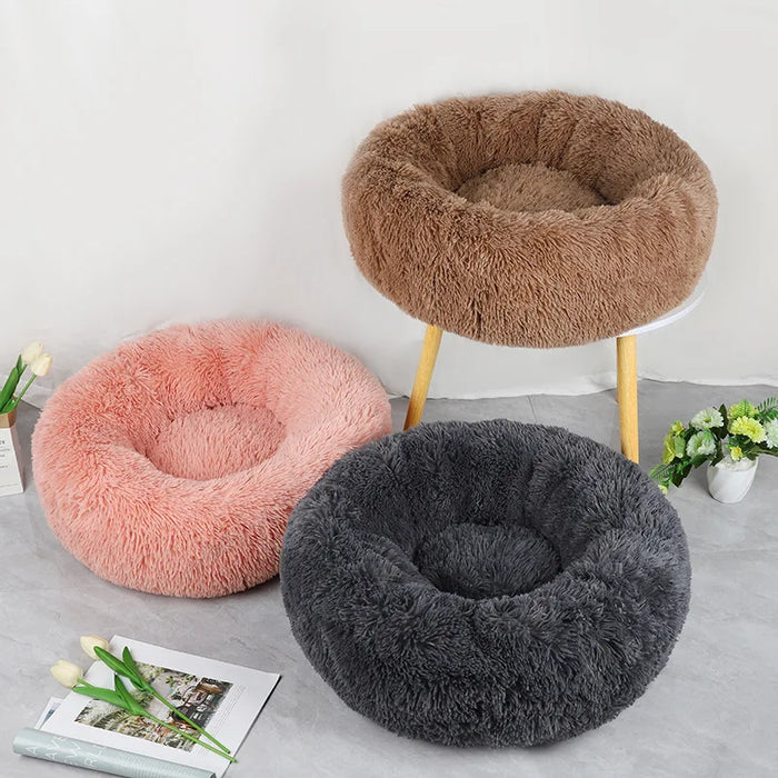 Plush Cat & Dog Nest Bed – Warm, Washable & Fluffy for Winter Comfort - Samanta Factory